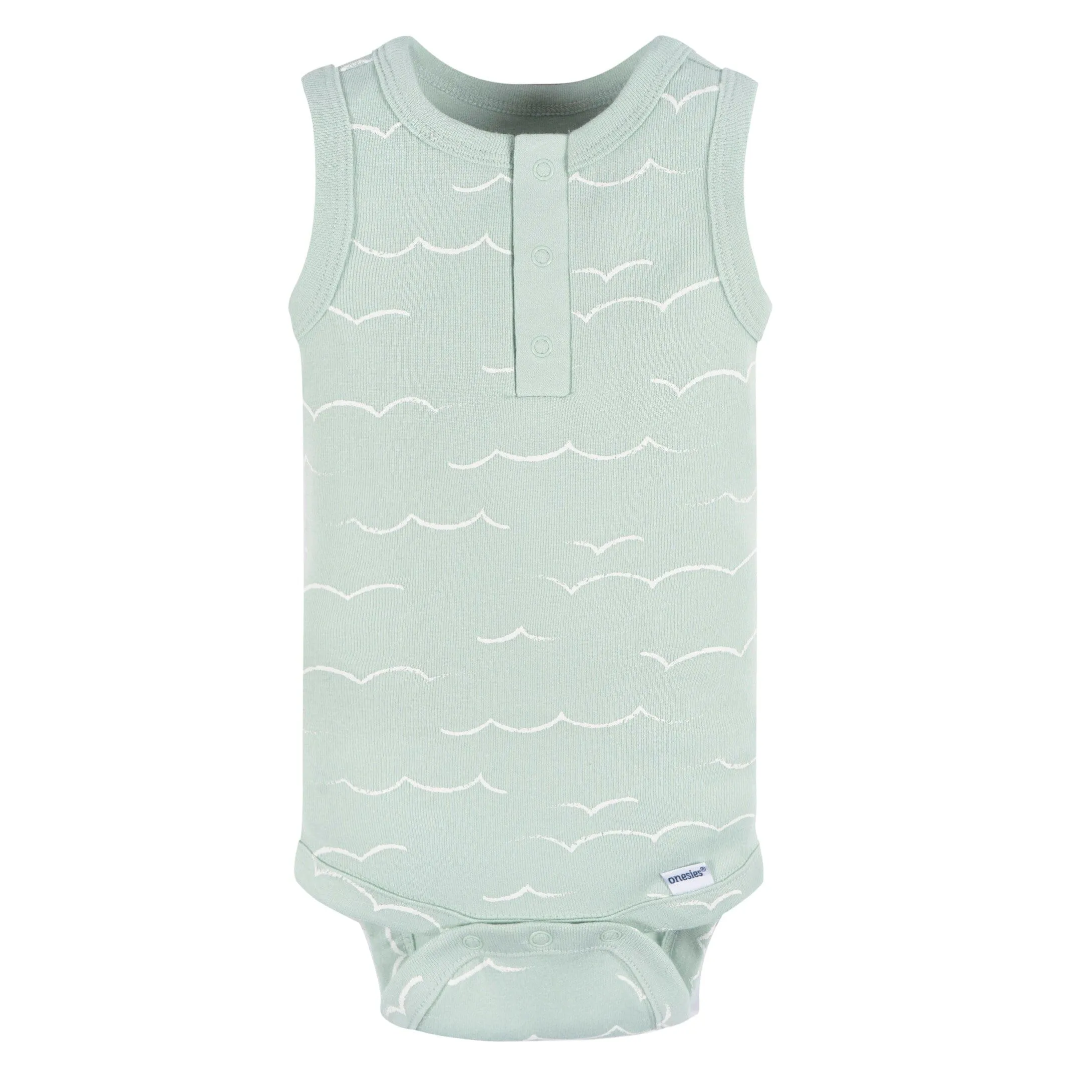 4-Pack Baby Boys Coastal Sleeveless Onesies® Bodysuits