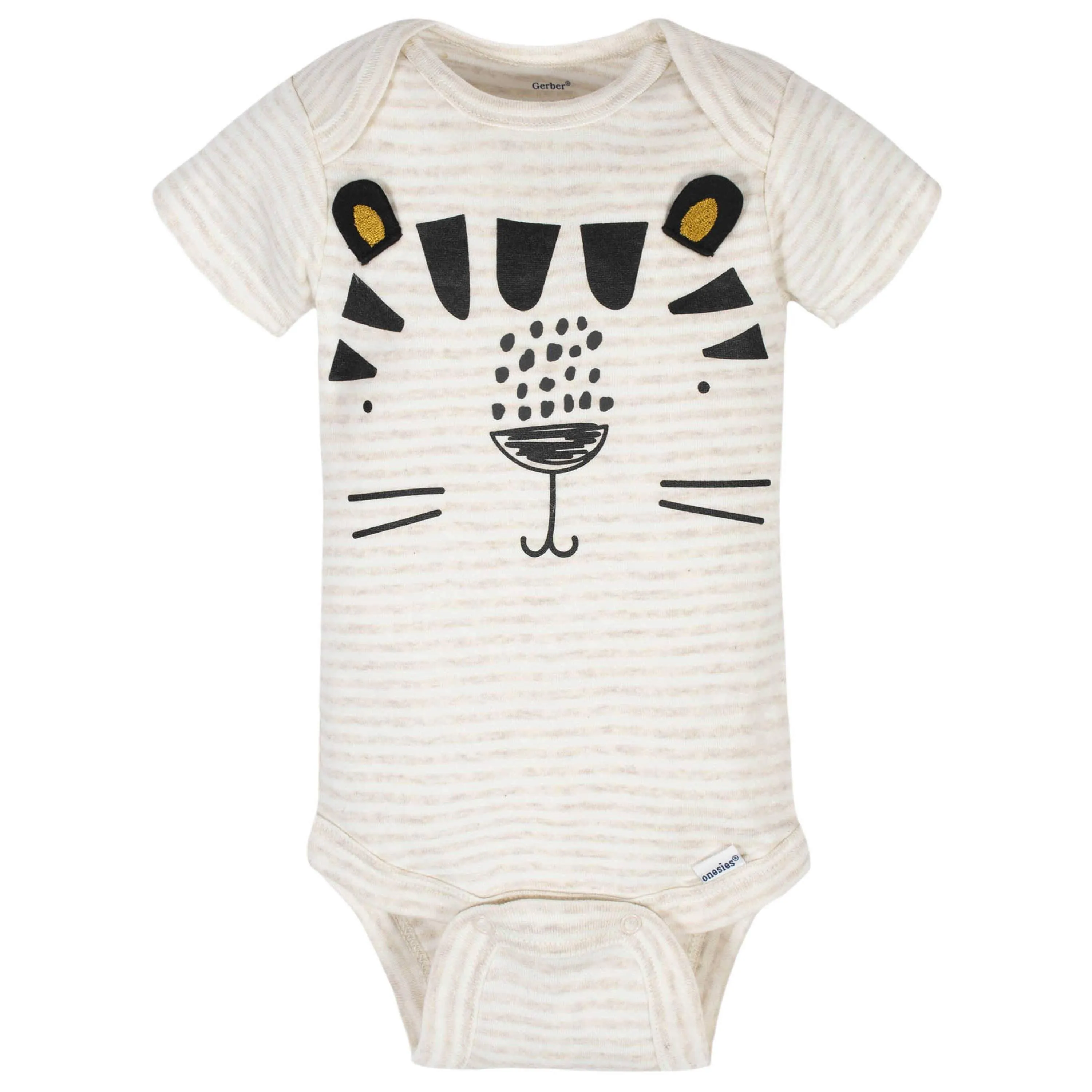 4-Pack Baby Boys Tiger Short Sleeve Onesies® Bodysuits