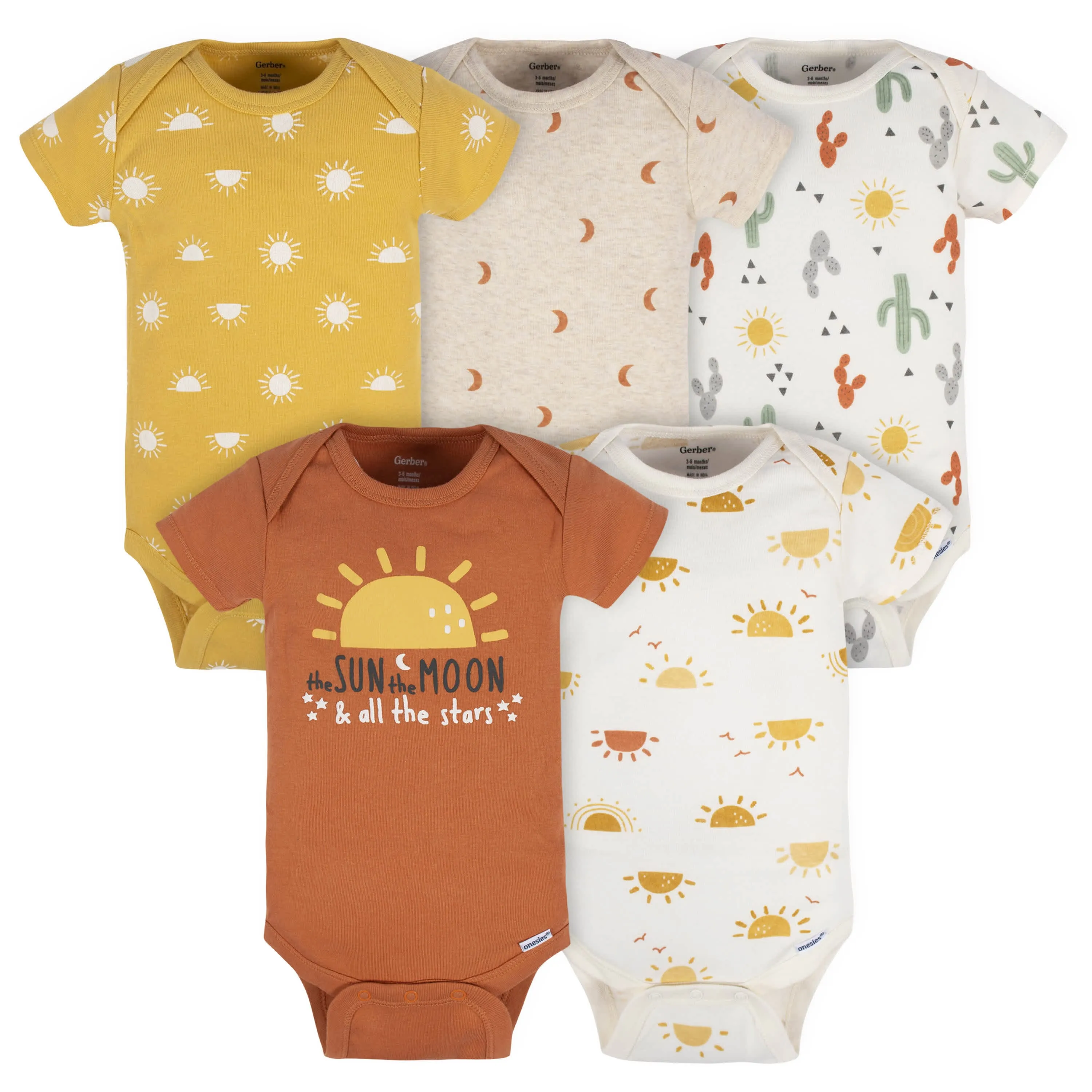 5-Pack Baby Neutral Southwest Onesies® Bodysuits