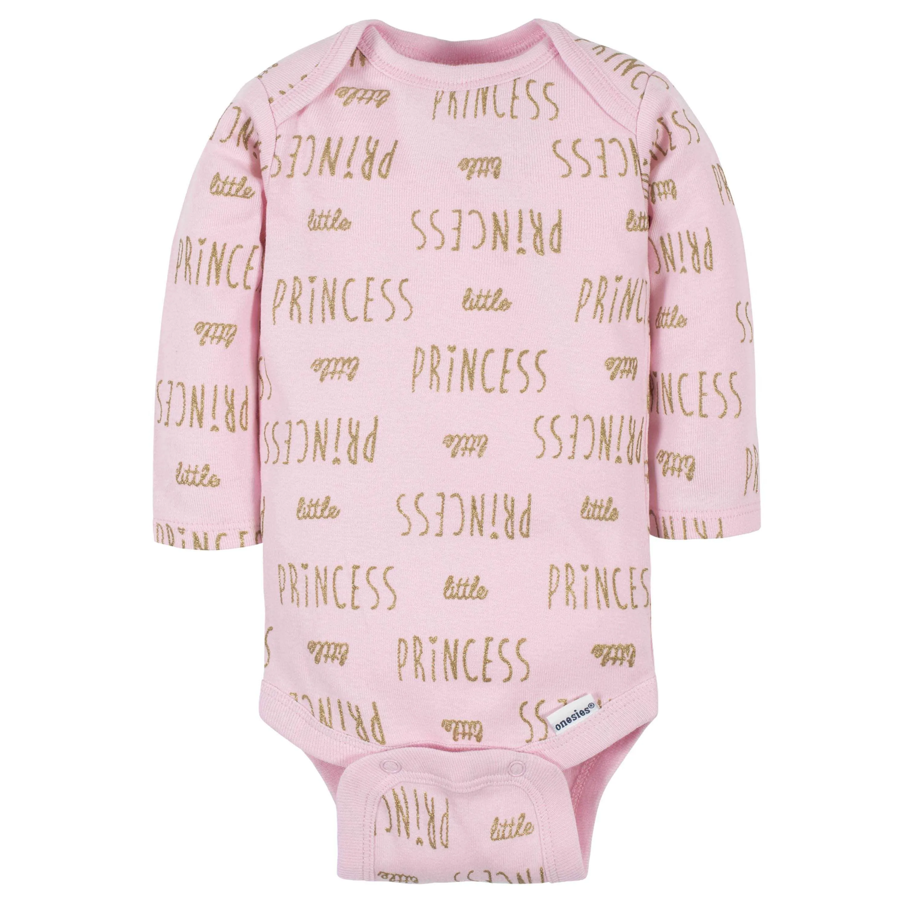 6-Pack Baby Girls Princess Long Sleeve Onesies® Bodysuits