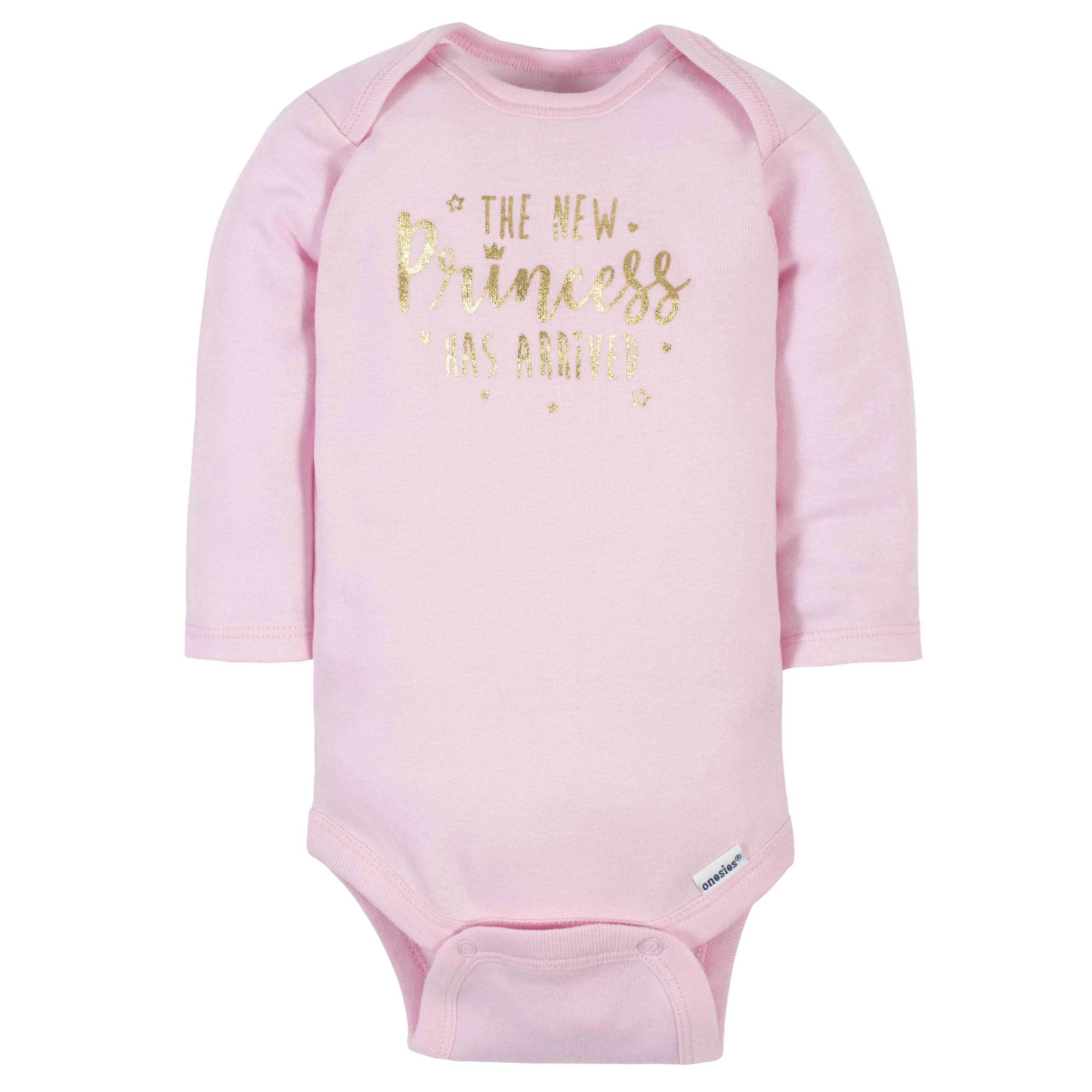 6-Pack Baby Girls Princess Long Sleeve Onesies® Bodysuits