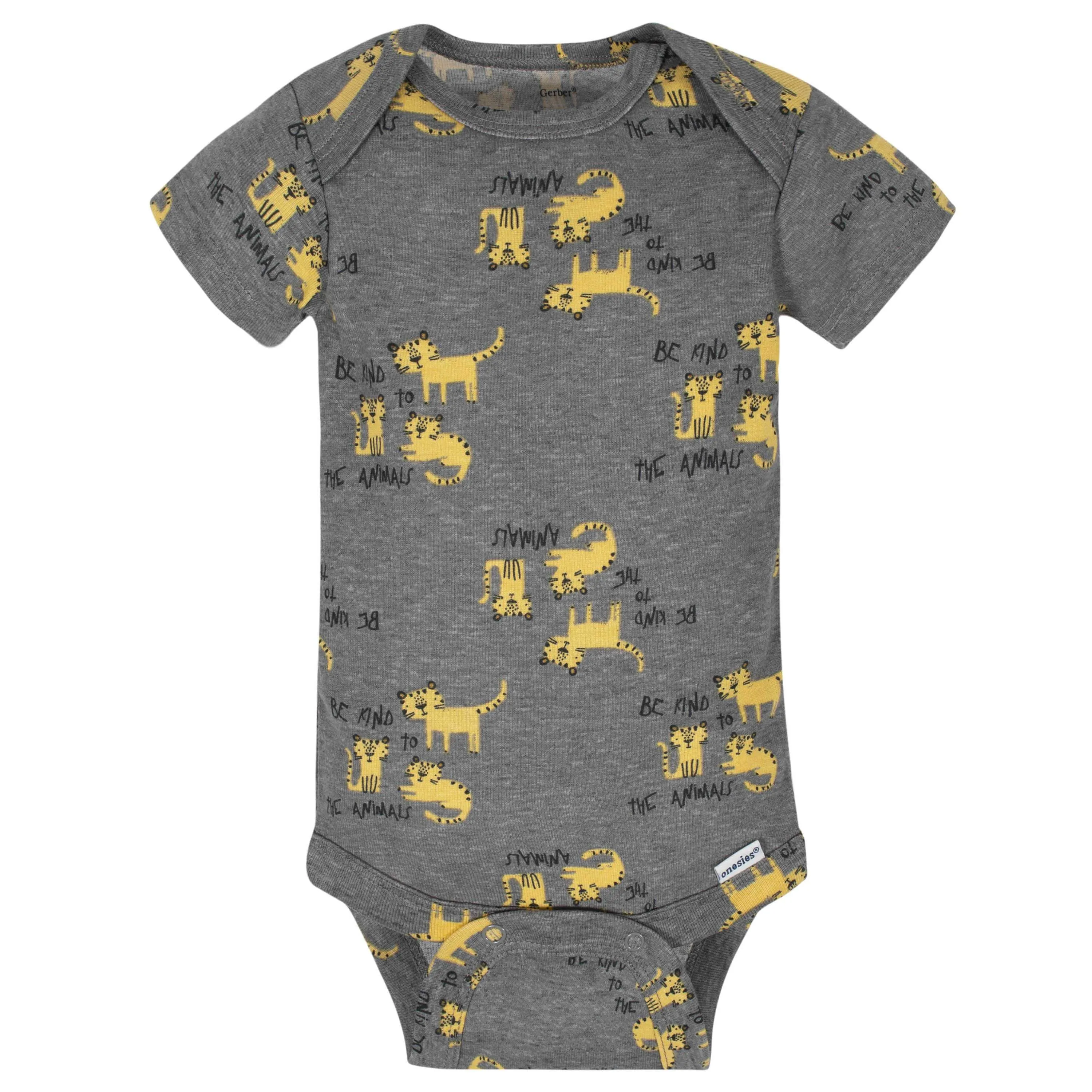 8-Pack Baby Boys Tiger Short Sleeve Onesies® Bodysuits