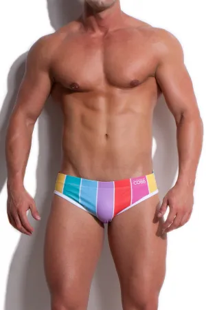 ALEXANDER COBB BRIEF BARCELONA COLOR STRIPE SWIMWEAR