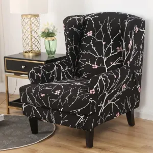 Autumn Flowers Wingback Chair Covers