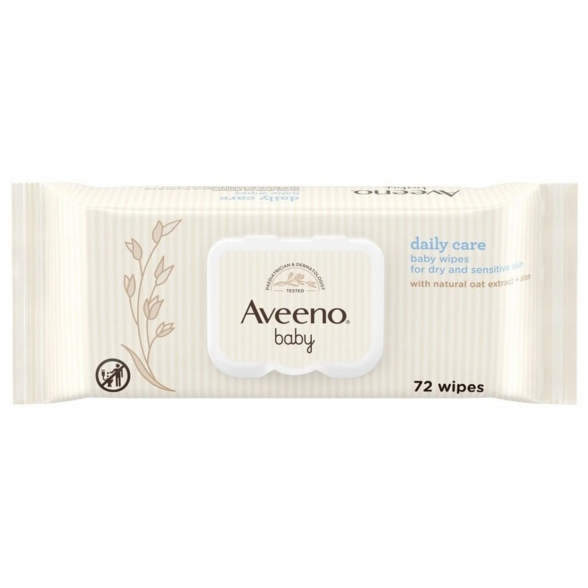 Aveeno Baby Daily Care Baby Wipes - Gentle and Soothing (72 Pack)