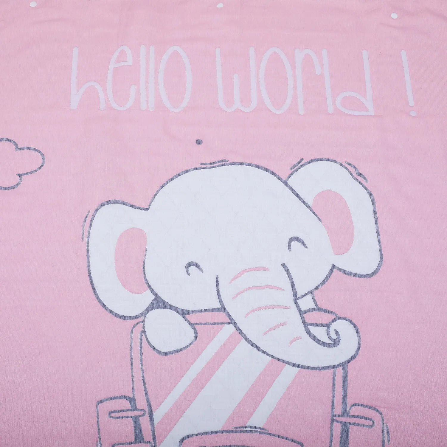 Baby Moo Elephant Adventure All Season Medium Muslin Blanket - Pink