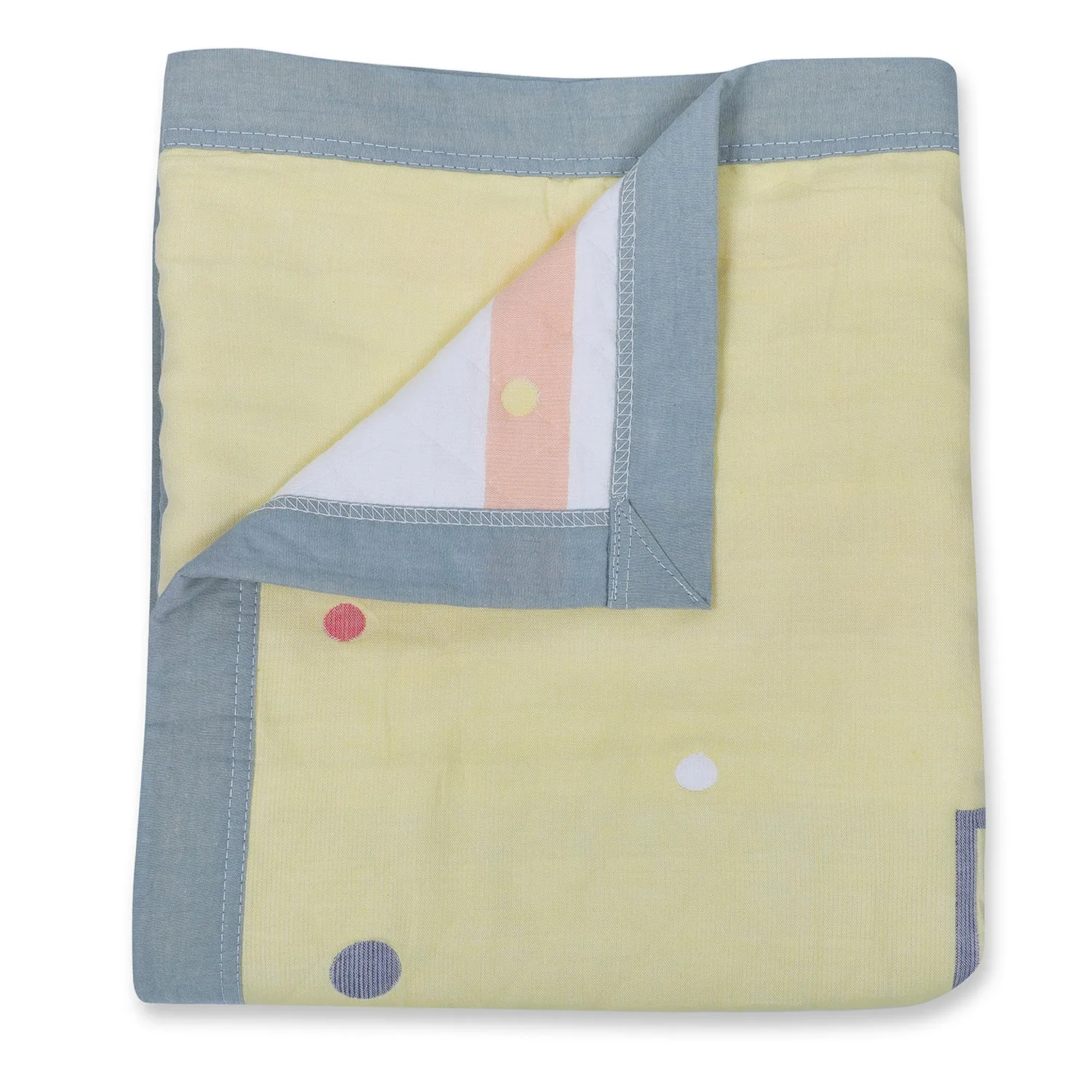 Baby Moo Giraffe All Season Medium Muslin Blanket - Yellow