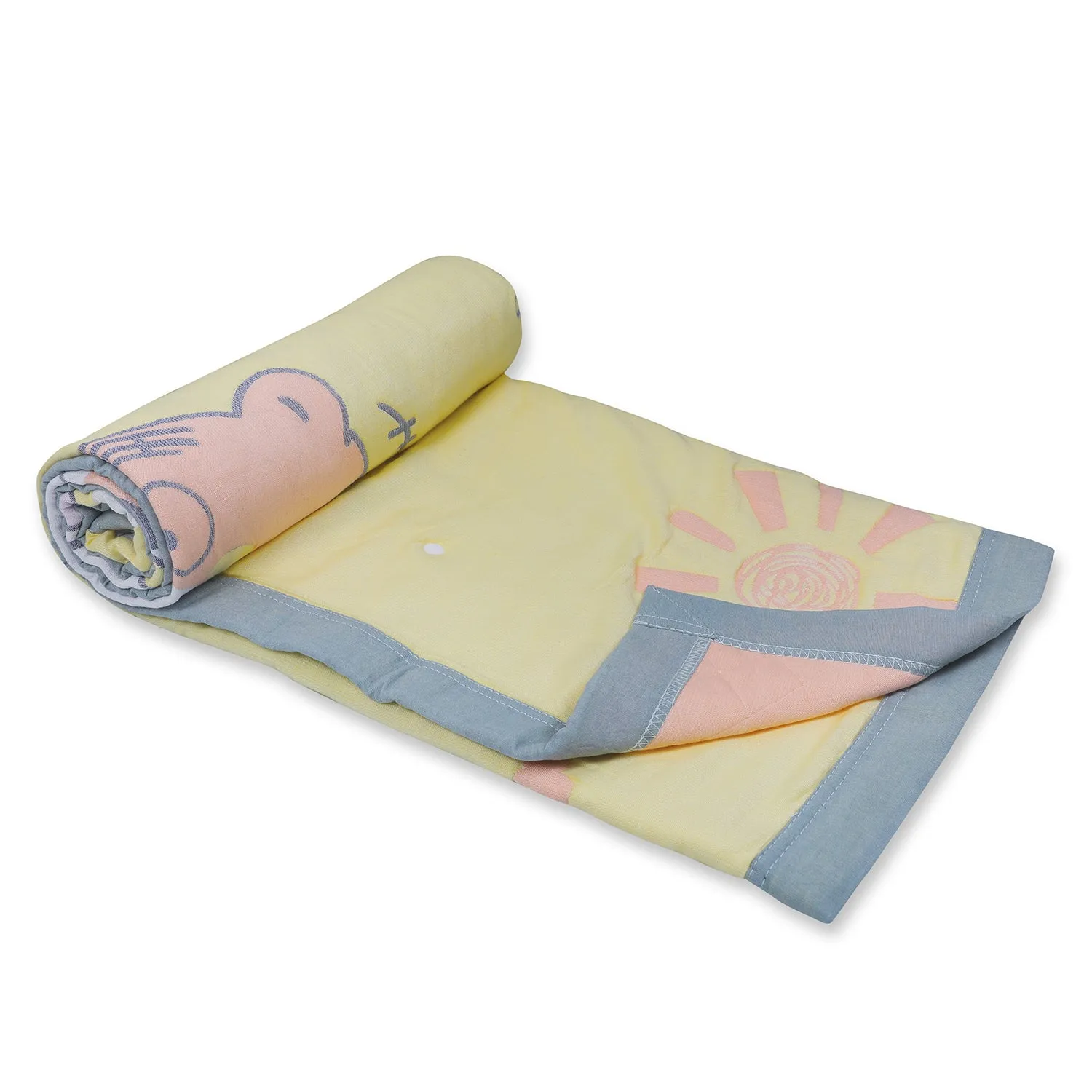 Baby Moo Wild Tiger All Season Medium Muslin Blanket - Yellow