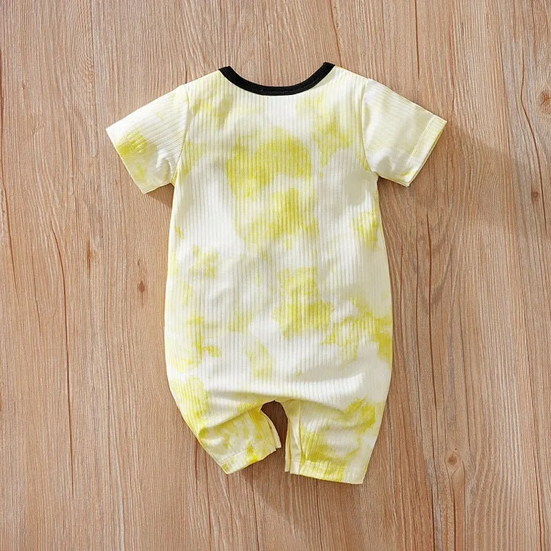 Baby's Short Sleeve Colorful Design Onesie (6 Designs)