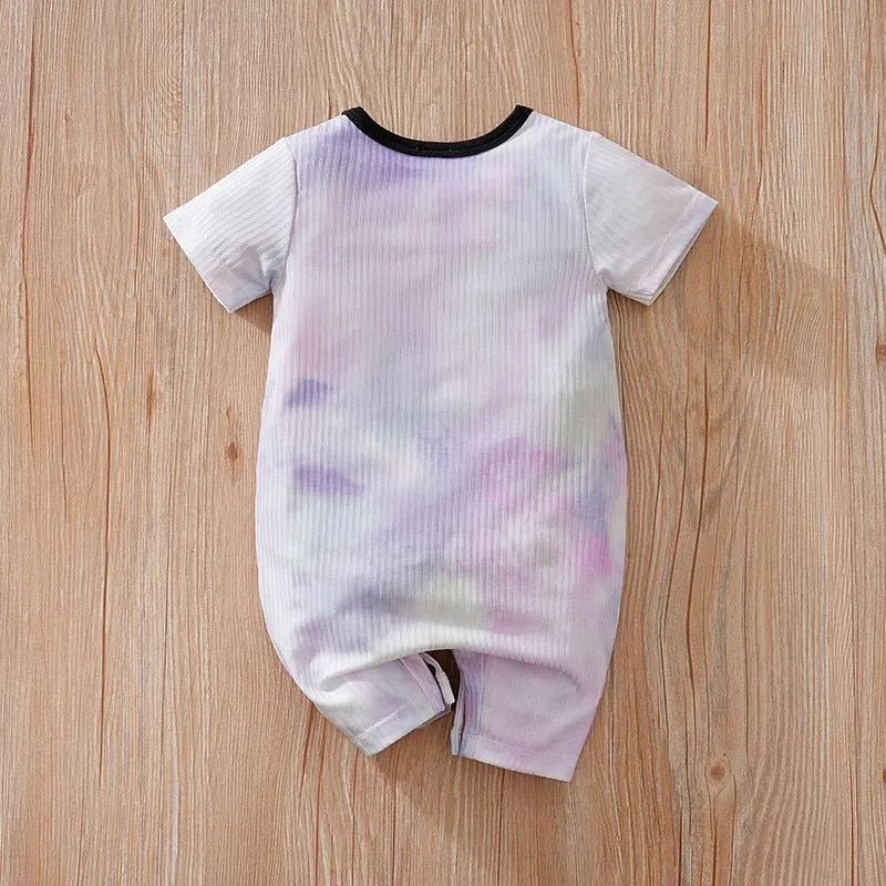 Baby's Short Sleeve Colorful Design Onesie (6 Designs)