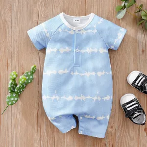 Baby's Short Sleeve Colorful Design Onesie (6 Designs)