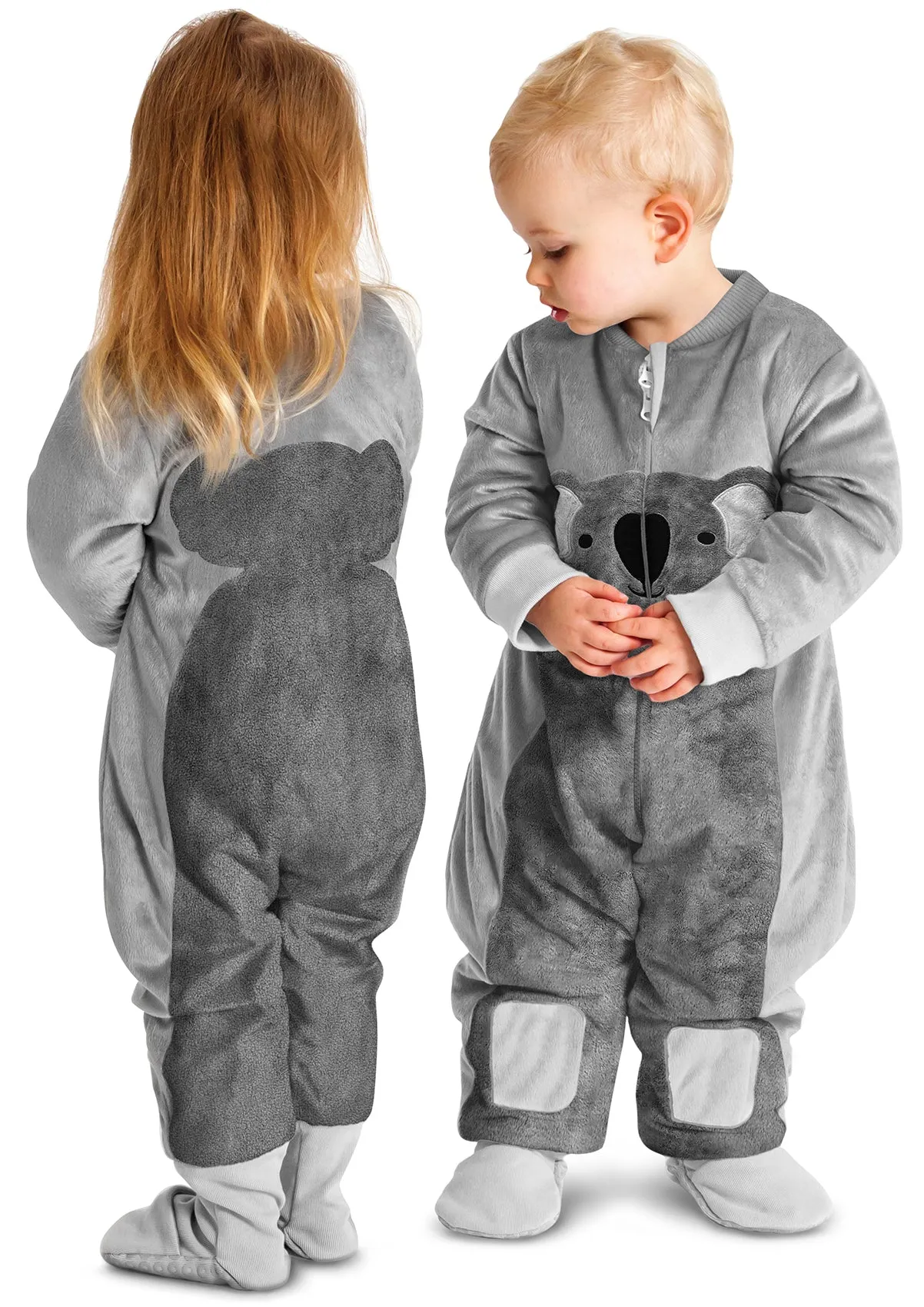 babystudio warmies with arms and legs cotton/fleece 3.0 tog - polar bear & koala bear