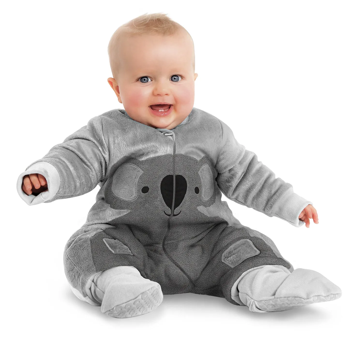 babystudio warmies with arms and legs cotton/fleece 3.0 tog - polar bear & koala bear