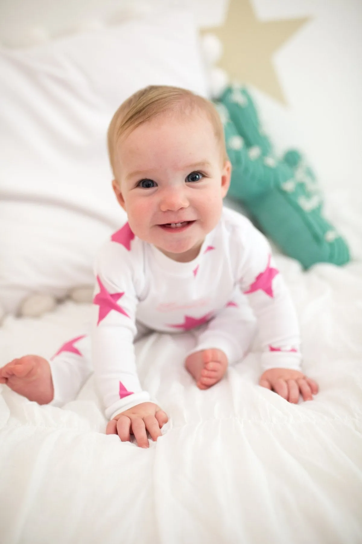 Bold Star Pima Pajama Set - Pink