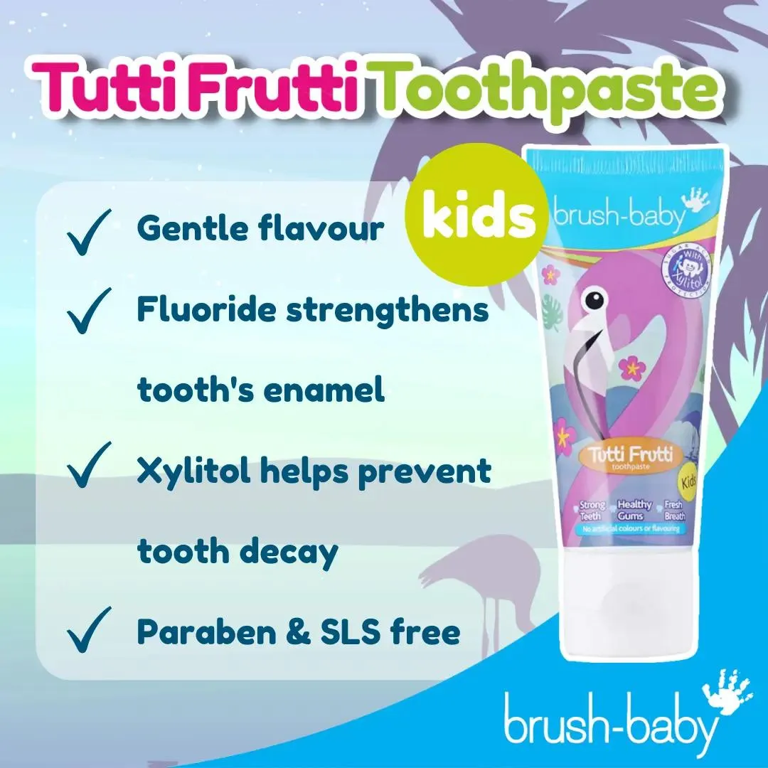 Brush-Baby Tutti Frutti Flamingo Kids Toothpaste (3yrs )