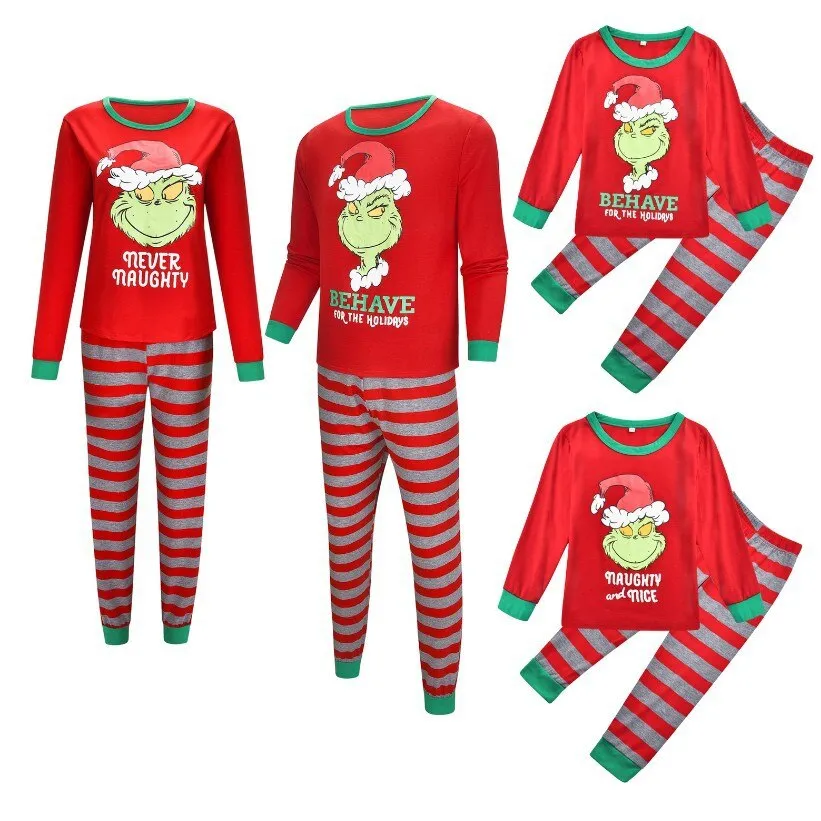 Christmas Pajamas Matching Family Pyjamas  Set Homewear Kids Sleepwear   Clothes Cartoon