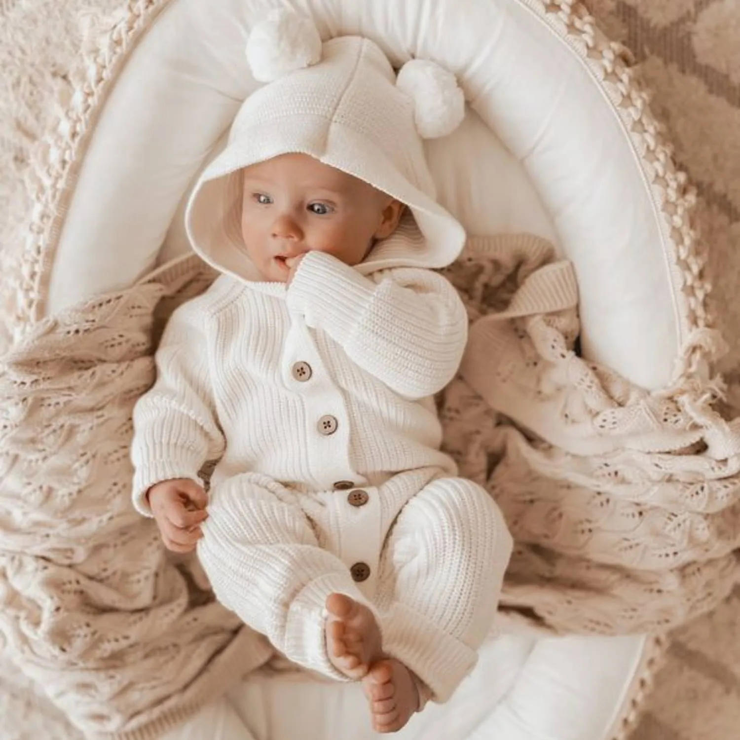 CLASSIC HOODED ROMPER | MILK