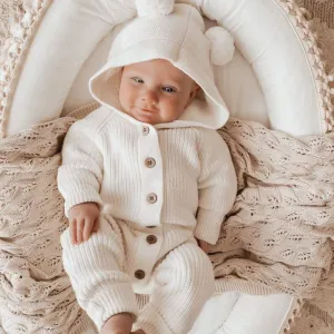 CLASSIC HOODED ROMPER | MILK