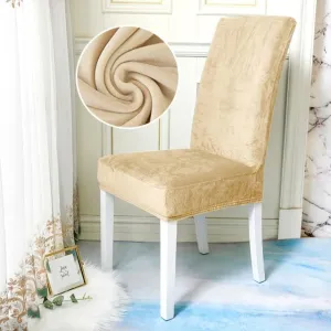 Cream Velvet Chair Cover