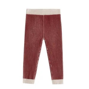 Dinky Baby 2Pc Long Pants Rust & Cream