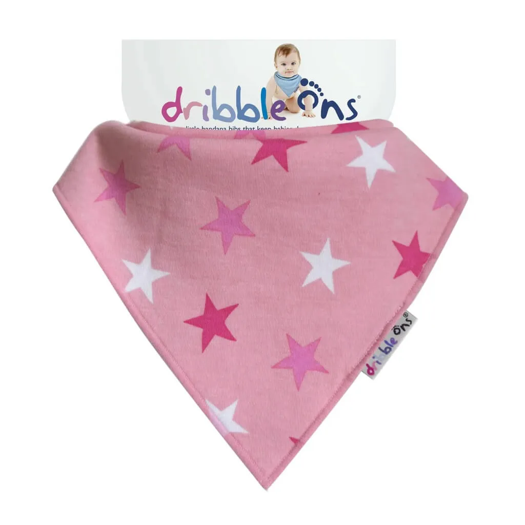 Dribble Ons Designer Print Bib (Pink Star)