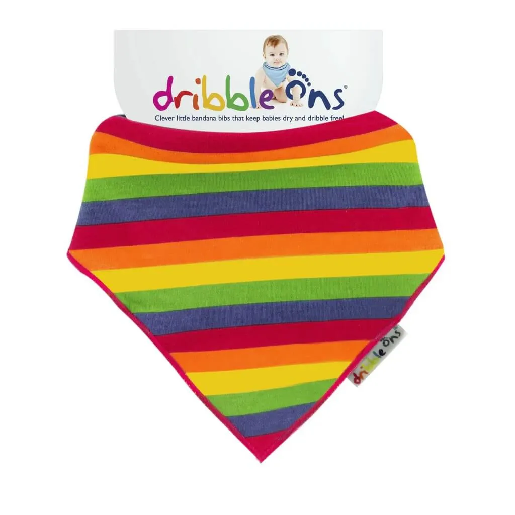 Dribble Ons Designer Print Bib (Rainbow Stripe)