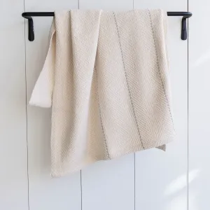 Ecru Sand Handwoven Baby Blanket