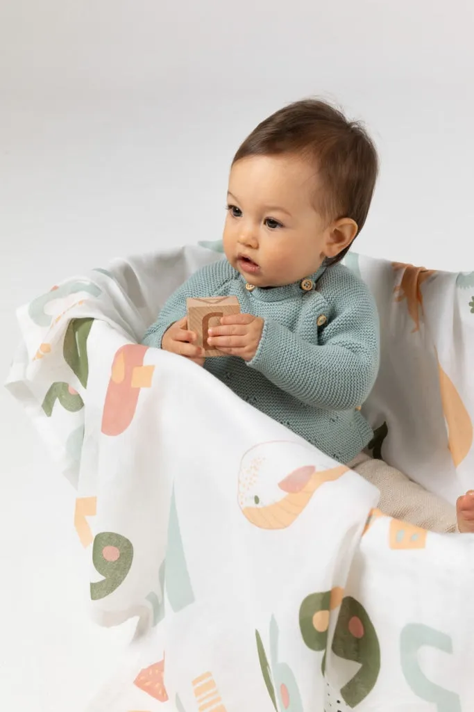 Indus - Baby Swaddle - Alphabet