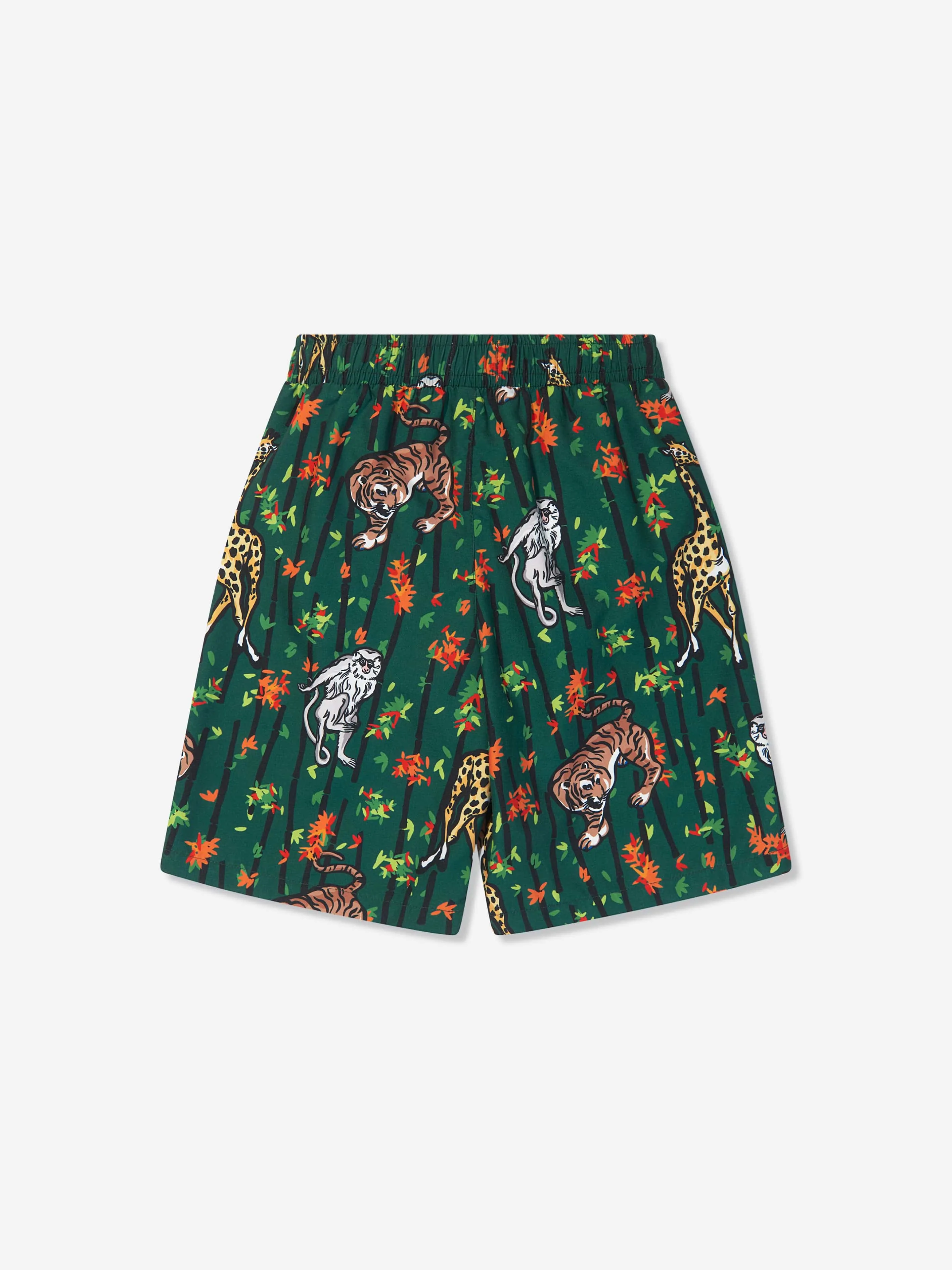 KENZO Boys Bamboo Jungle Swim Shorts in Green