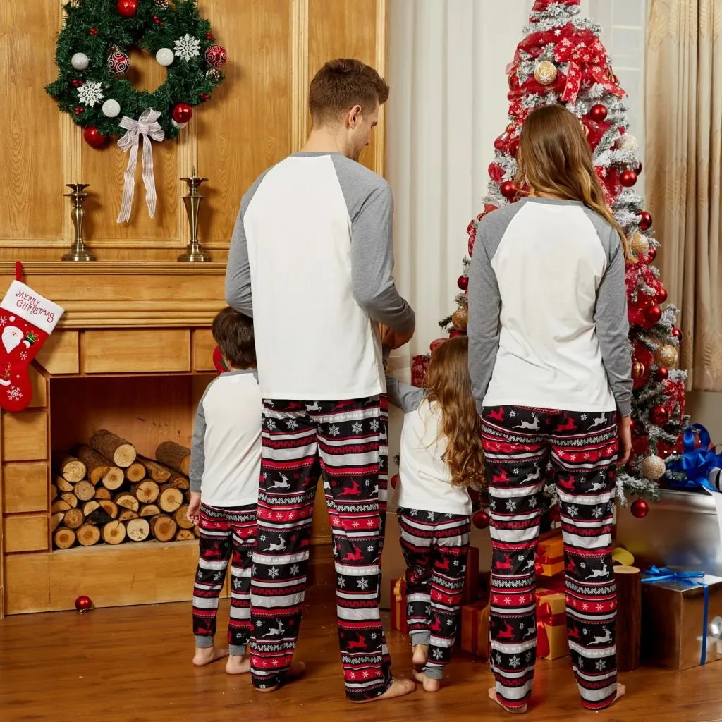 Matching Family Pajamas Christmas Deer Print Sleepwear Set