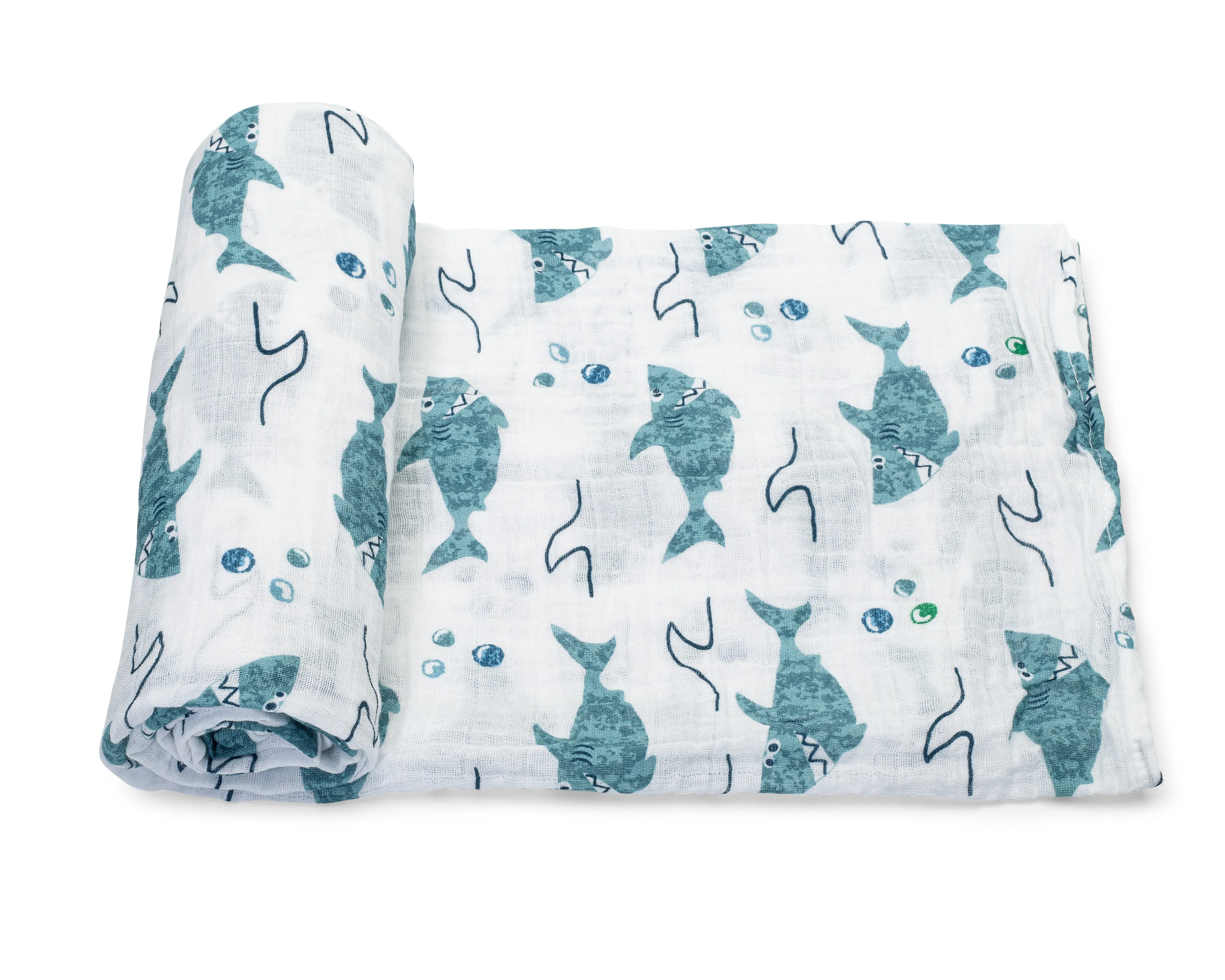 Muslin Swaddle Blanket - Sharks