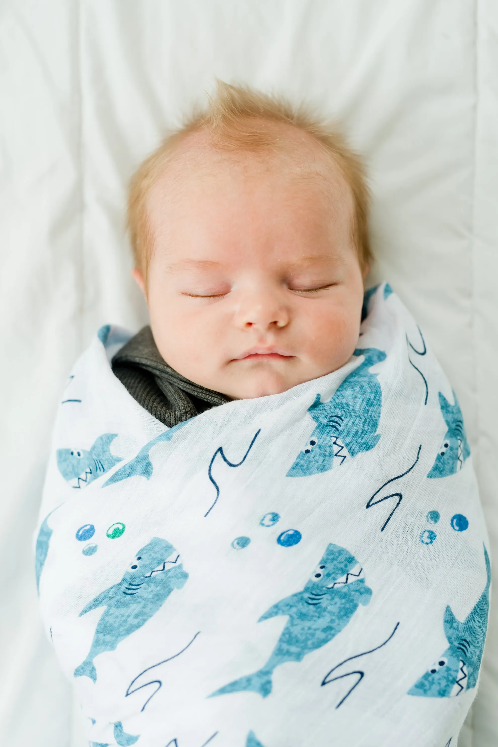 Muslin Swaddle Blanket - Sharks