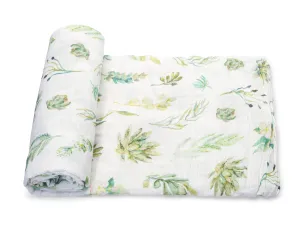 Muslin Swaddle Blanket - Succulents