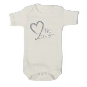 Organic Onesie - Short Sleeve Off White (milk lover)