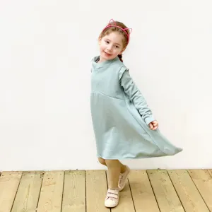 Pastel Mint Long Sleeve Dress - Heavy Weight Cotton