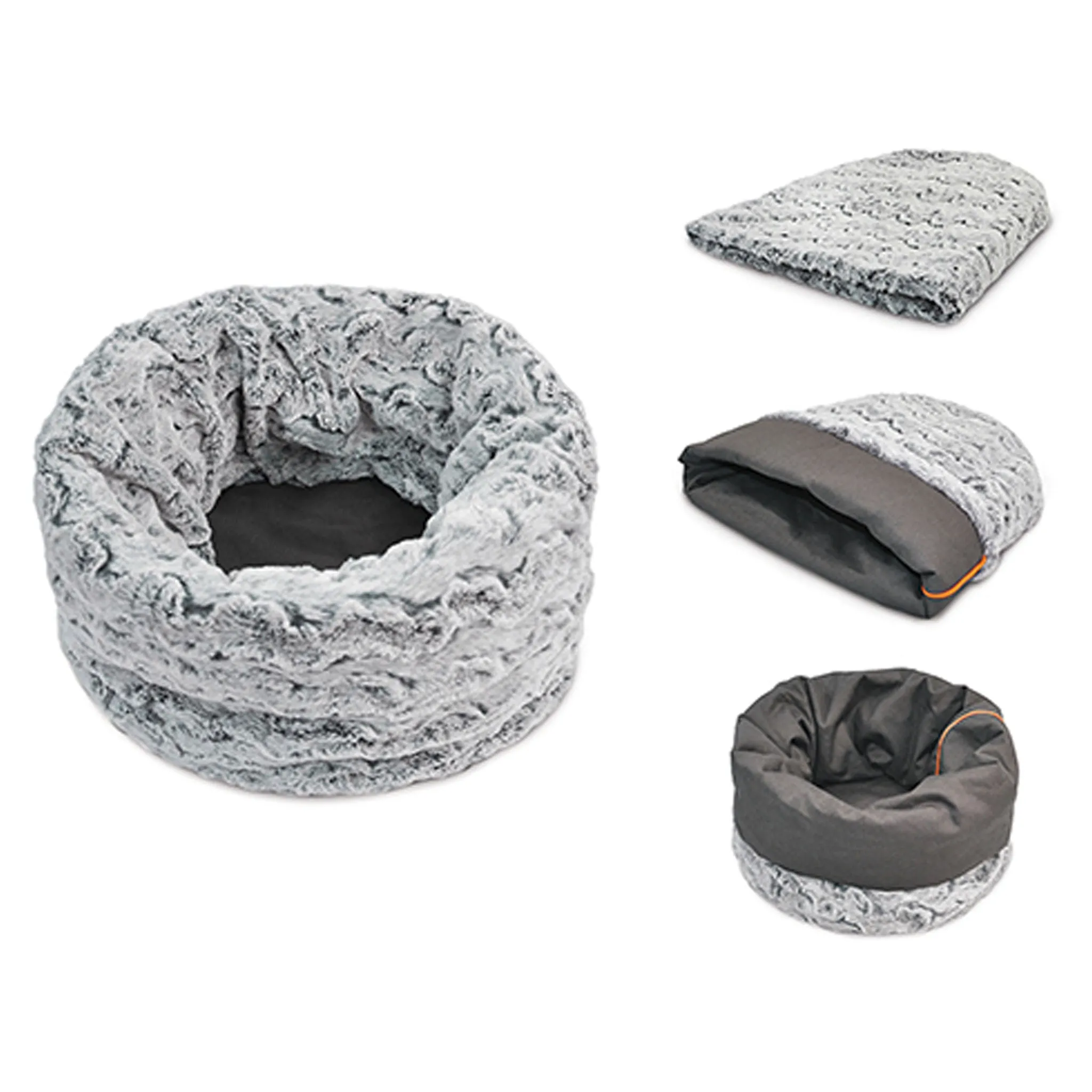 P.L.A.Y. Snuggle Husky Gray Dog and Cat Bed