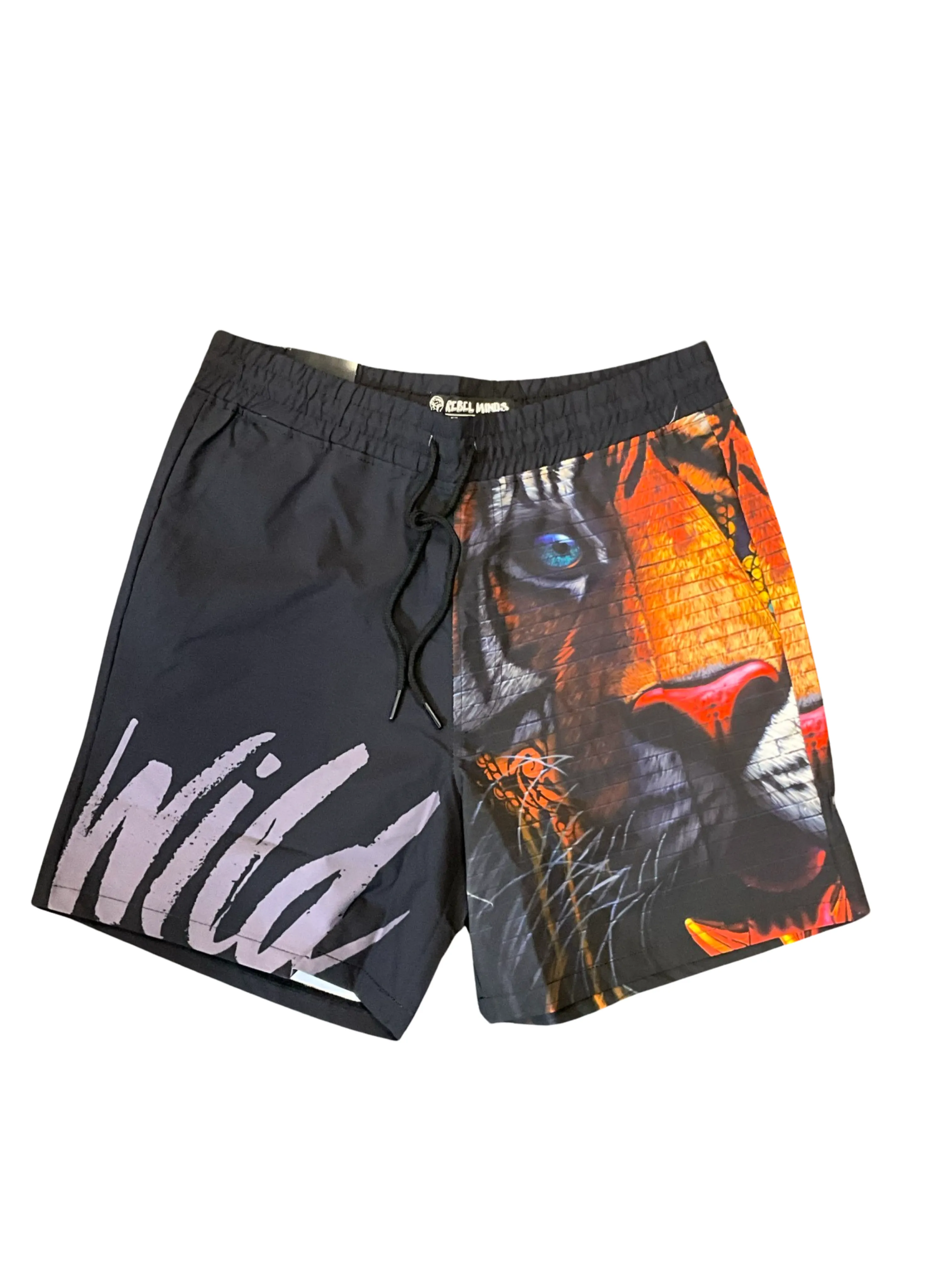 Rebel Minds Wild Tiger Board Short- Black