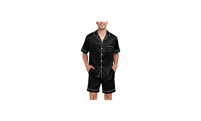 Satin Short-sleeved  Pajamas Suit