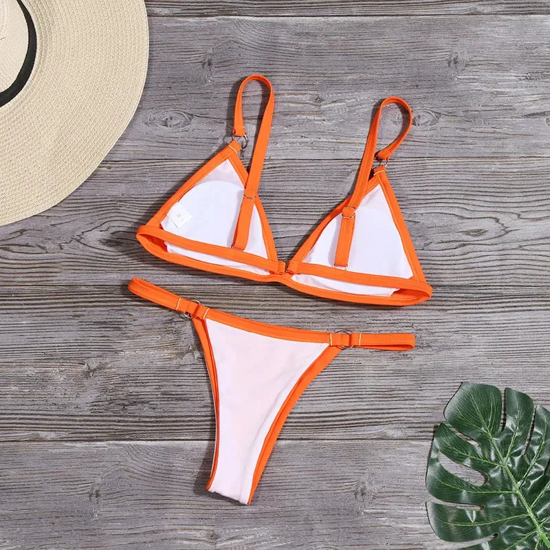 Sexy Bikini Set Beachwear Two Piece Set Summer Thong Bathing Suit Brazilian Swimsuit