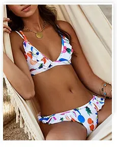 Sexy Bikini Set Beachwear Two Piece Set Summer Thong Bathing Suit Brazilian Swimsuit