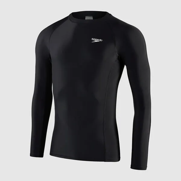 Speedo Mens Eco LS Rash Top - Black