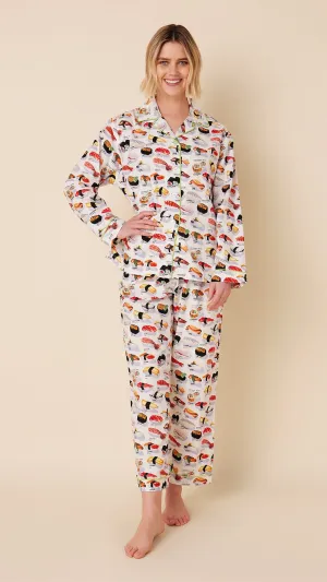 Sushi Cotton Pajama - White