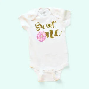 Sweet One Onesie | Birthday Onesie | Donut Girls Onesie | Onesie Sweet Donuts Girls  Onesie  | Age Onesie | Custom Onesie