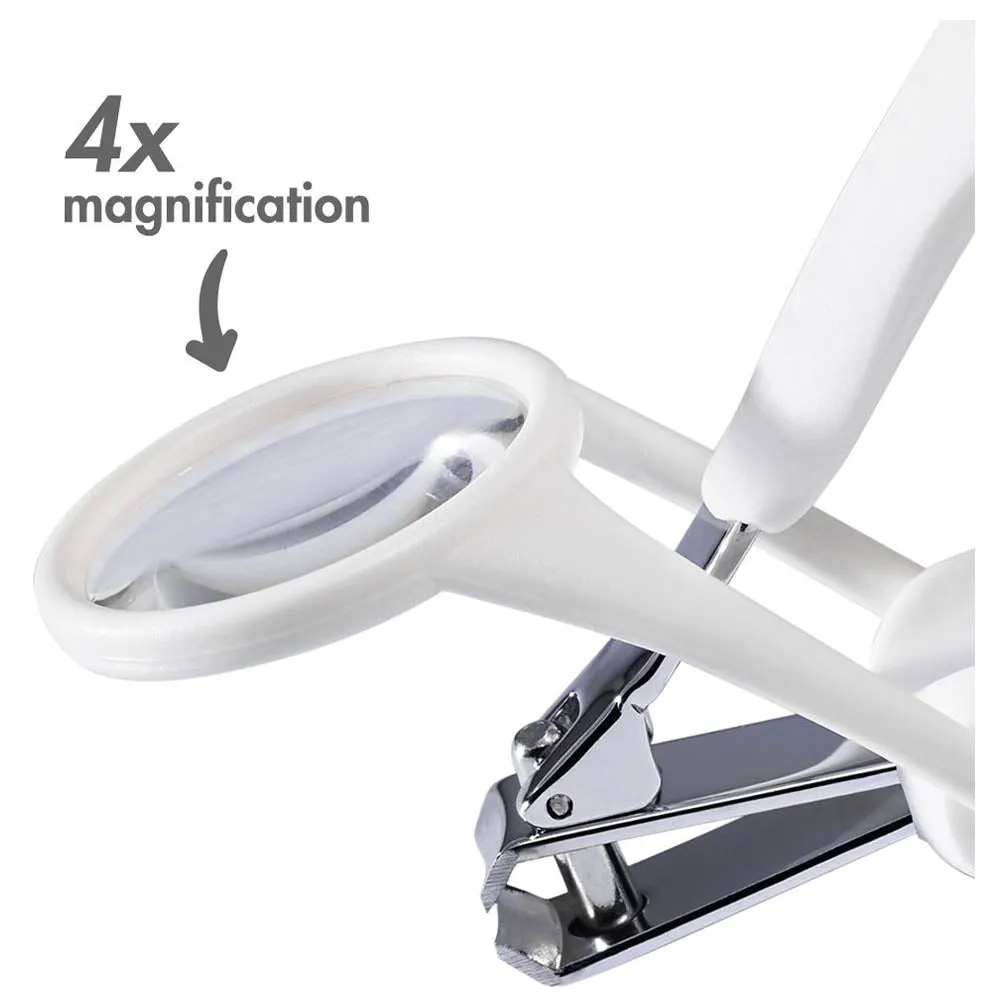 The First Years Nail Clipper W/ Magnifier Health Care - White & Grey