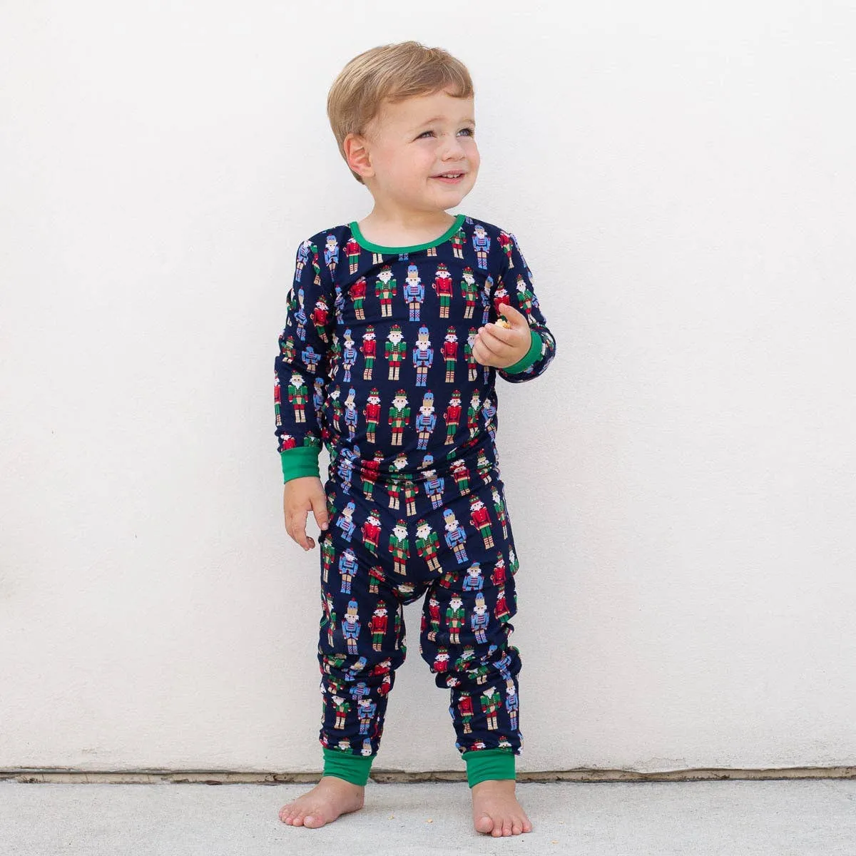 The Royal Standard - SZ 3T Kid's Nutcracker March Long Sleeve PJ's  Navy/Multi