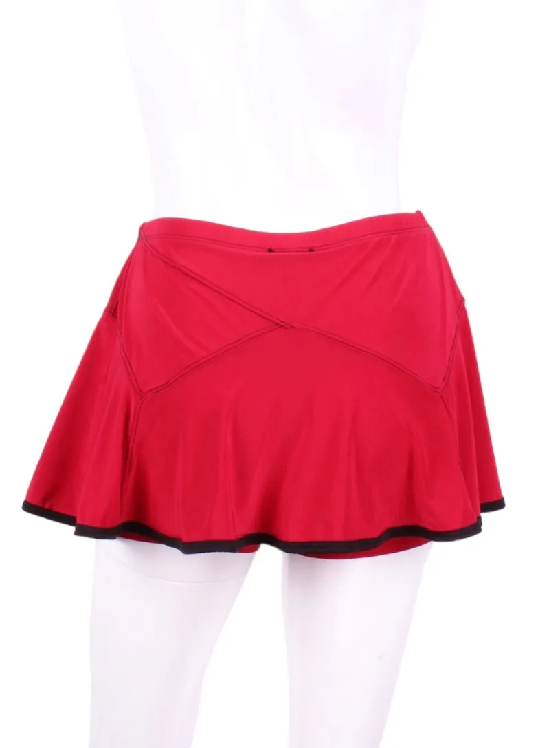 Triangle Red Skirt with Black Trim