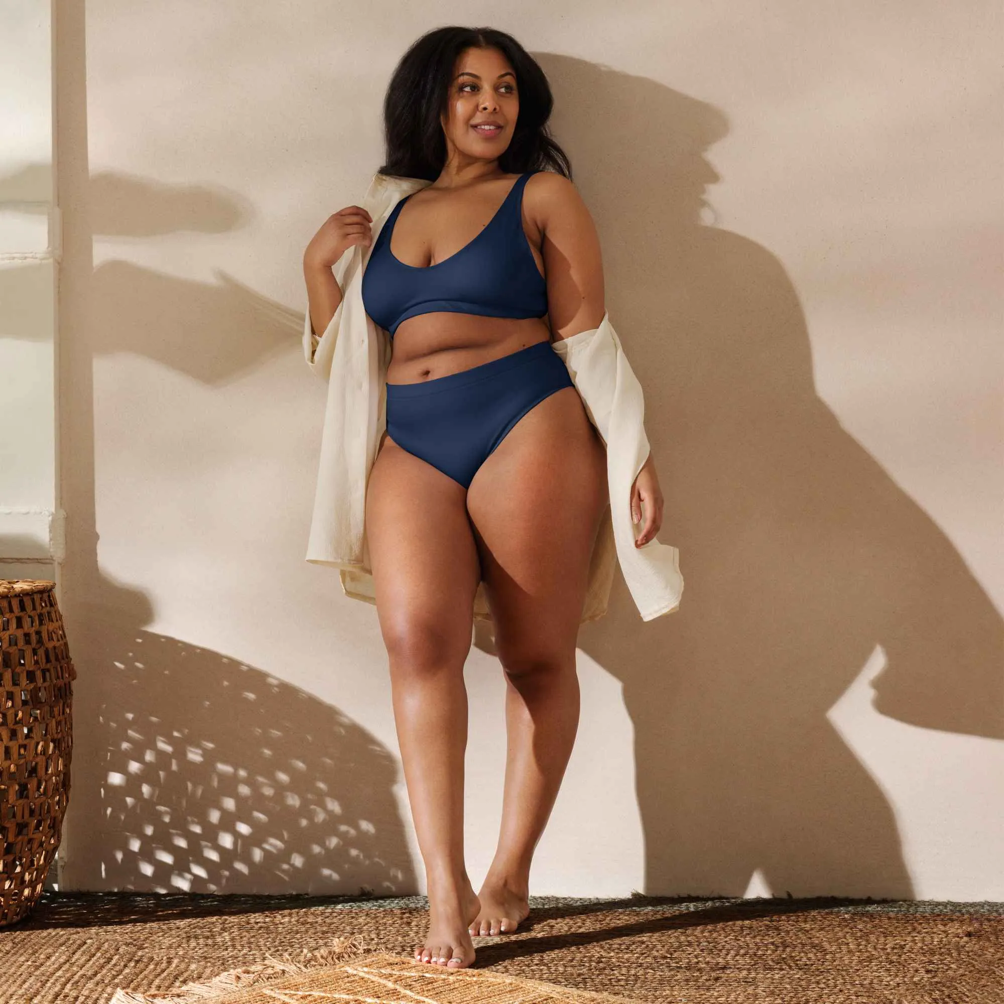 Two Piece Womens Swimsuit in Blue Color