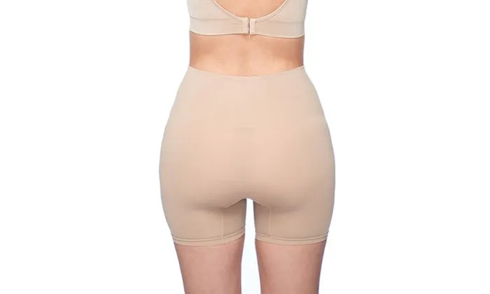 Under Control| 2 Pack Women's Stretchable Soft Tummy Shaping Boy shorts (Black/Nude)