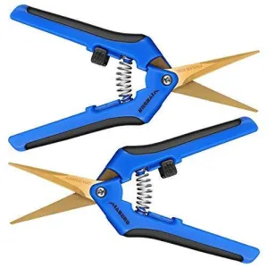 VIVOSUN 2-Pack Gardening Pruning Shear with Titanium Coated Curved Precision Blades