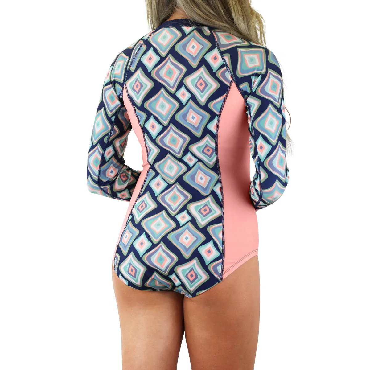 Women's Long Sleeve Half Zip Swimsuit